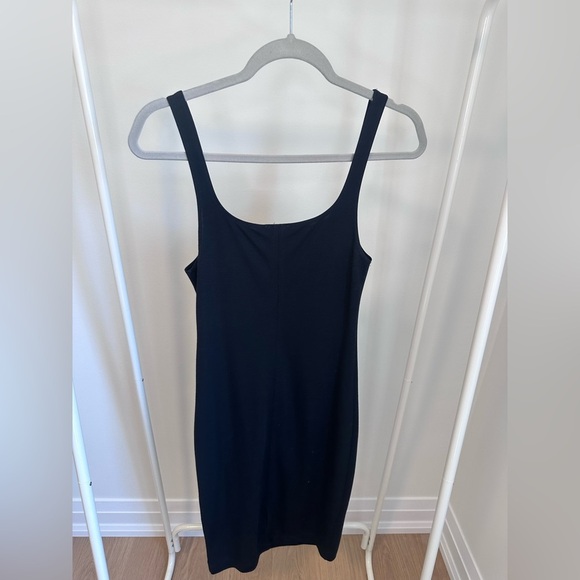 ZARA Black Fitted Knit Midi Dress – Size Medium - Picture 3 of 3
